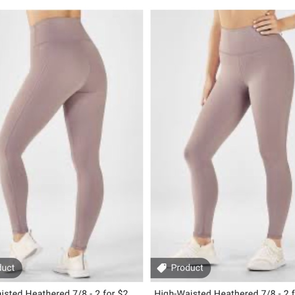 High-Waisted Heathered 7/8